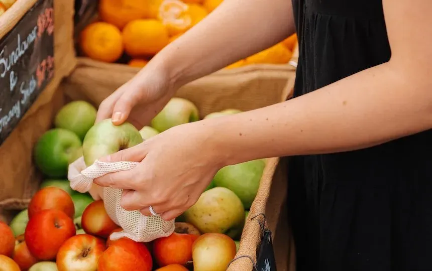 Shopping for fresh food at the market